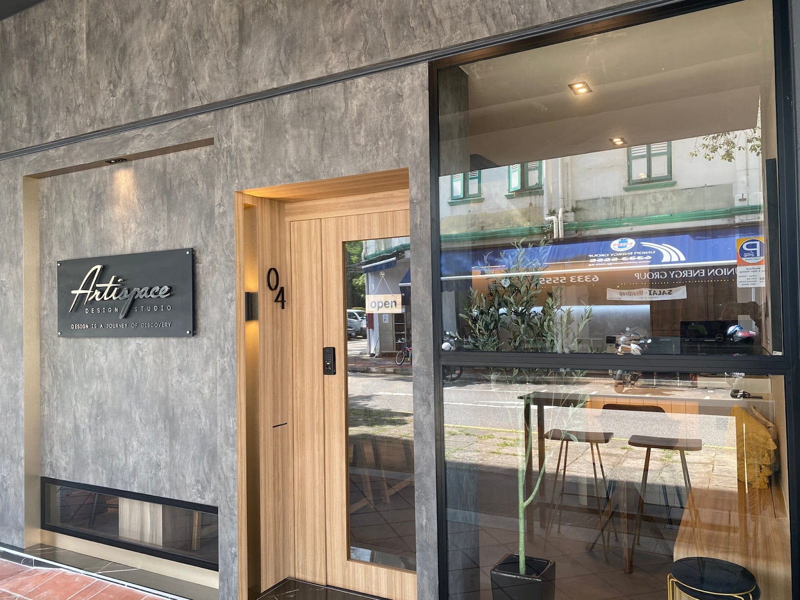 ArtiSpace Design Studio physical consultation studio and entrance at Joo Chiat, Singapore