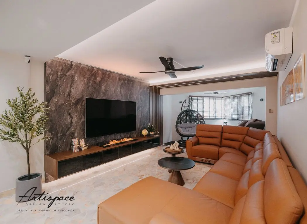 HDB Resale Modern Kitchen and Living Renovation Package Showcase