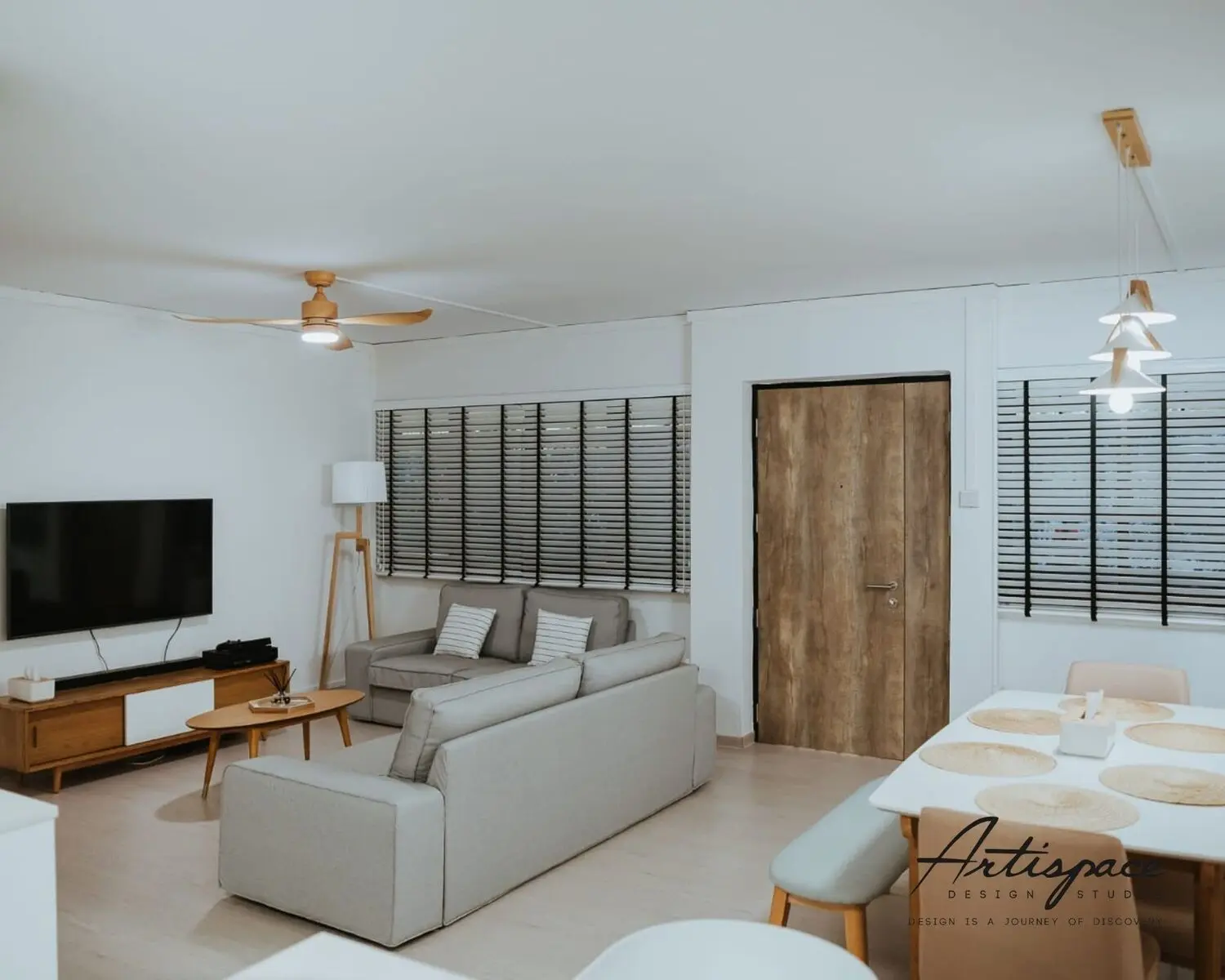 Punggol Northshore BTO 5-Room flat with Japandi aesthetic and vinyl flooring
